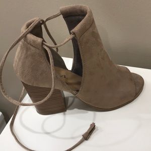 Lace Up Open Toe Booties